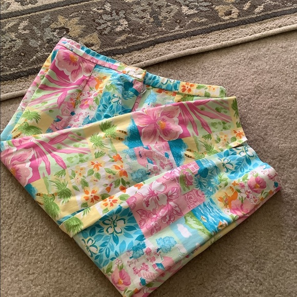 Briggs capris summer colors size 8P in great shapeYellow blue pink orang… - Picture 3 of 11
